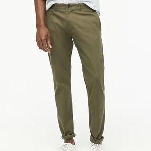 J Crew Factory Slim Fit Flex Chino Pants Catskill Green Olive Twill Mens W37 L31